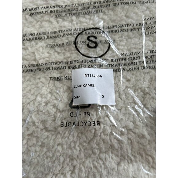 LUMIE'RE Womens V-Neck Long Sleeve Crop Rib Knit Sweater Camel Rust Size S - Picture 9 of 9